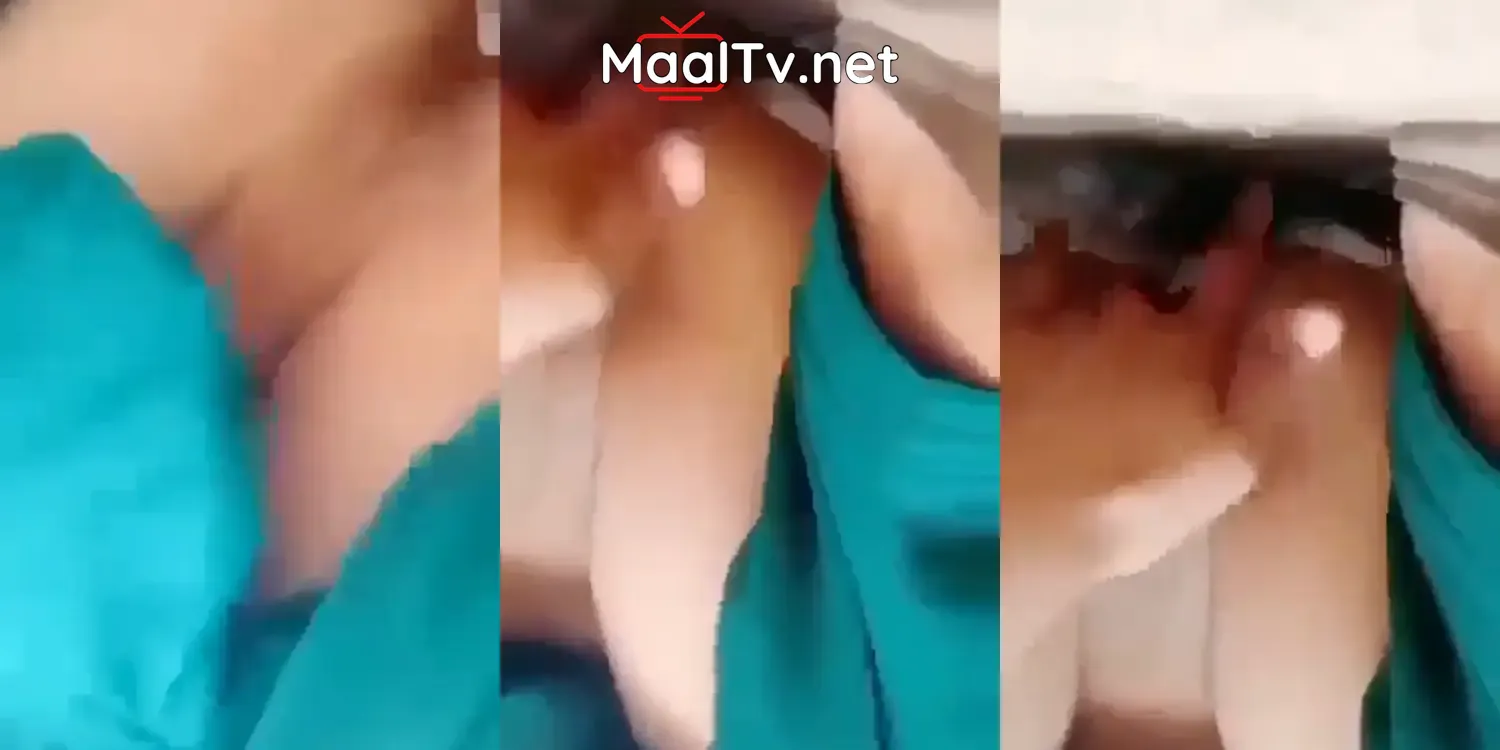 Horny girl squeezes her boobs and fingers her hairy pussy