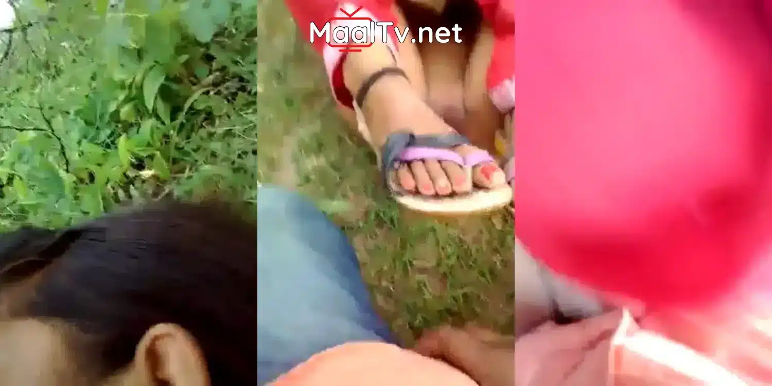 Indian outdoor sex of a young Desi guy fucking his GF