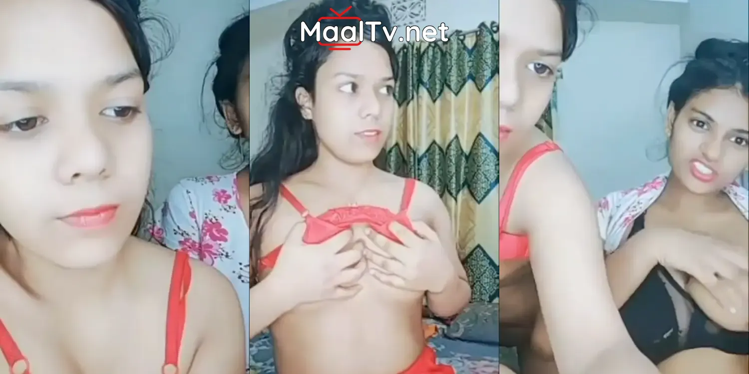 Two girls record their desi lesbian porn during a live show