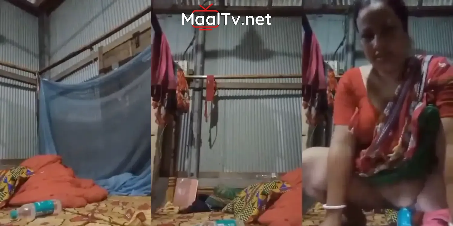 Bangla sex video of a poor aunty bouncing on a plastic bottle