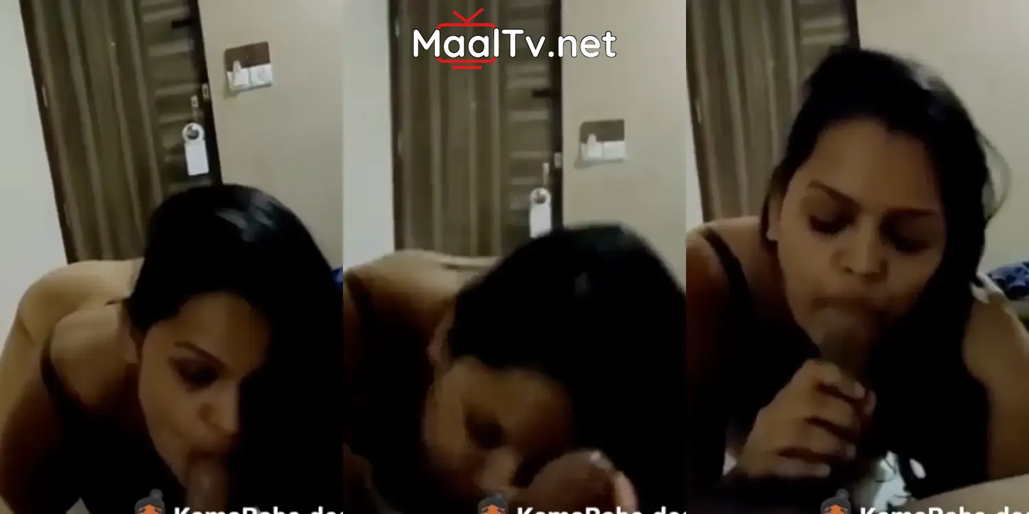 Horny college girl Nisha gives a blowjob to her lover